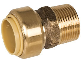 646QG2 1/2" push-fit × 1/2" MIP PDQ™ Push Fit x MIP Straight Adapter