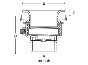 834-3DNQ FinishLine™ Adjustable Ductile Iron No-Hub Connection-6 1/2"