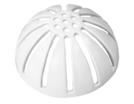 861-D PVC dome bottom strainer 2 1/2" tall × 5 1 ?16" dia. NOT for use on drains with 6" hub connection SquareMax™ Accessories