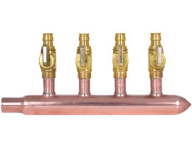 672WV0430 PowerPEX® BranchMaster™ ASTM F1960 1/2" PEX branches 3/4" Male Sweat × Spin Closed Trunks