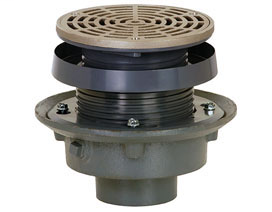 833-23NR FinishLine™ Adjustable Flashing Drain Cast Iron No-Hub Connection - ABS on Cast-6 1/2"