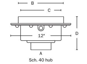 860-6PZ FatMax™ Large-Capacity Floor Drain Sch. 40 Hub