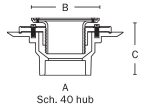 821-200PCR Shower Pan Drain Cast Metal Ring and Strainer