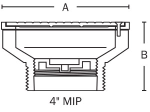 852-4ILI On-Grade Adjustable Cleanout Cast Iron MIP Thread