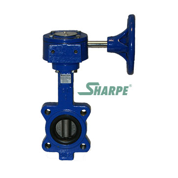 ‎12″ 200 psi - Ductile Iron Body - Lug Style Butterfly Valve–316 Stainless Steel Disc & Stainless Steel Stem - EPDM Seat - Gear Operated - Series 17
