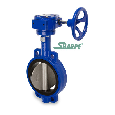 ‎10″ 200 psi - Ductile Iron Body - Wafer Style Butterfly Valve–316 Stainless Steel Disc & Stainless Steel Stem - BUNA Seat - Gear Operated - Series 17