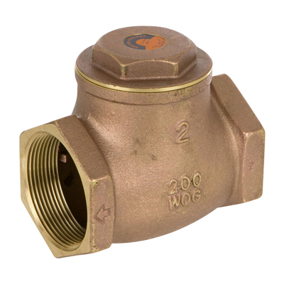 1″ Lead-Free Cast Brass 200 WOG / 125 WSP Threaded Swing Check Valve - Series 9191L