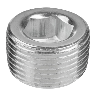 1″ 304 Stainless Steel Bar Stock Threaded Short Counter Sunk Hex Plug