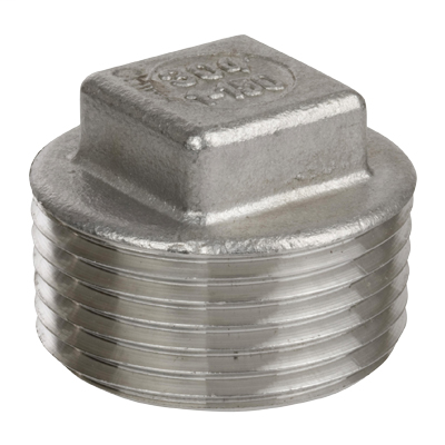 1″ 316 Stainless Steel 150# Cast Threaded Square Head Plug Heavy Pattern