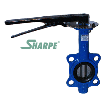 ‎3″ 200 psi - Ductile Iron Body - Wafer Style Butterfly Valve–316 Stainless Steel Disc & Stainless Steel Stem - EPDM Seat–10 Position Lever - Series 17