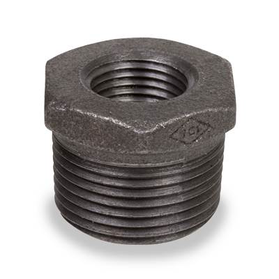1 1/4″ × 1″ Ductile Iron Class 300 Threaded Hex Bushing, UL/FM