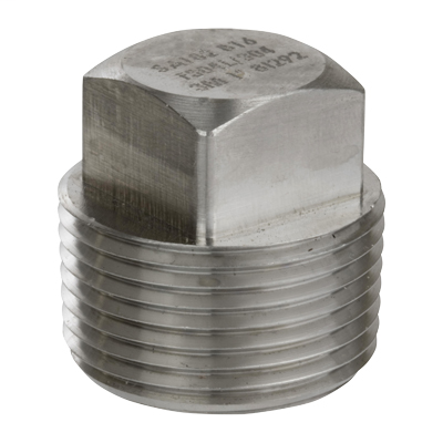 1/4″ 304/L Stainless Steel 3000# Forged Threaded Square Head Plug