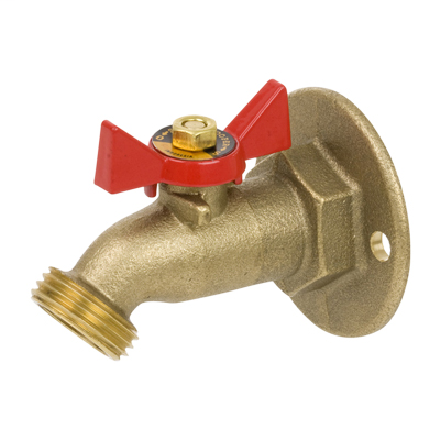 1/2″ Cast Brass 125 CWP FIP Inlet 1/4 Turn Flanged Sillcock - Series 310