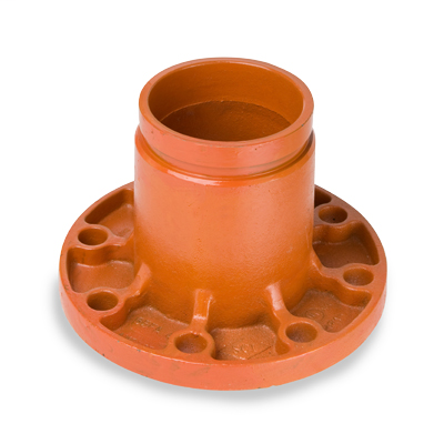 ‎12″ Grooved Grooved x Flange Adapter Orange Paint Coating UL/FM–66FA
