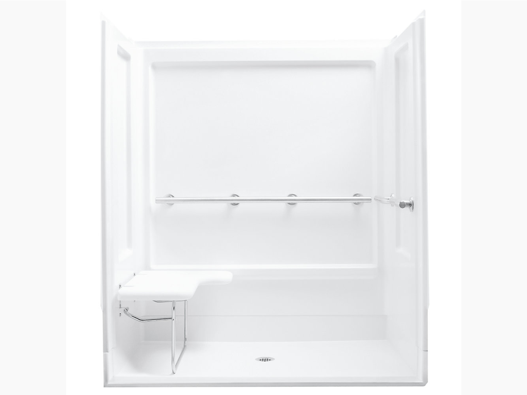 {Â Series 6207, 63-1/4" x 39-3/8" x 73-1/4" Seated Shower