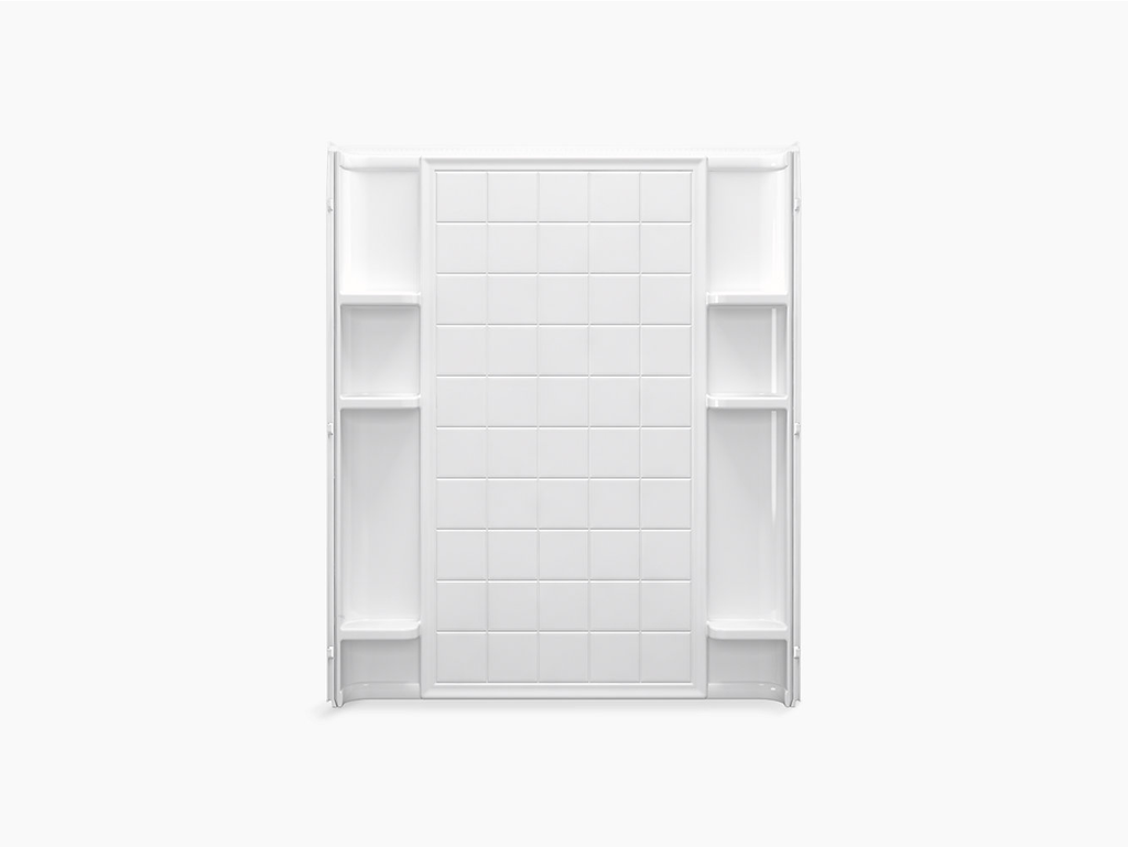 Ensemble™ Series 7213, 60" x 72-1/2" Shower Back Wall With Aging in Place Backerboards