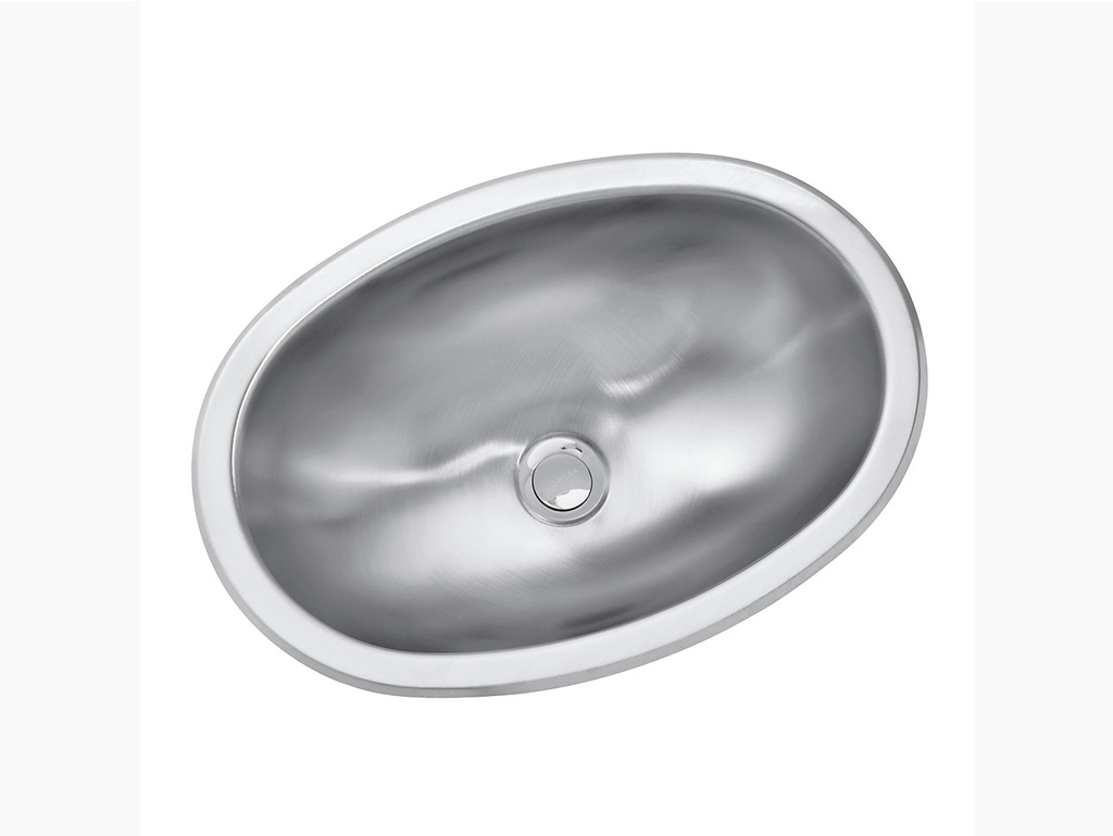 Oval Drop-In/Under-Mount Bathroom/Bar Sink
