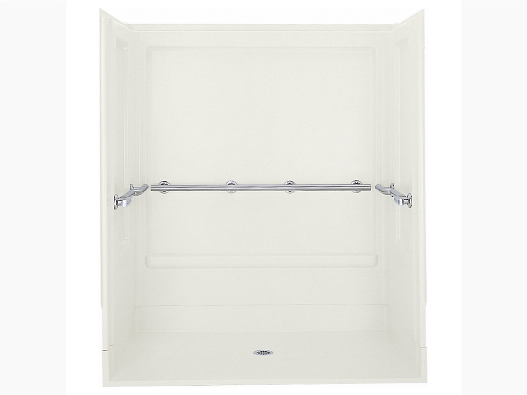 OC-S-63-ADA, Series 6206, 40-5/8" x 65-1/4" Roll-in Shower - Right End Wall with Grab Bar