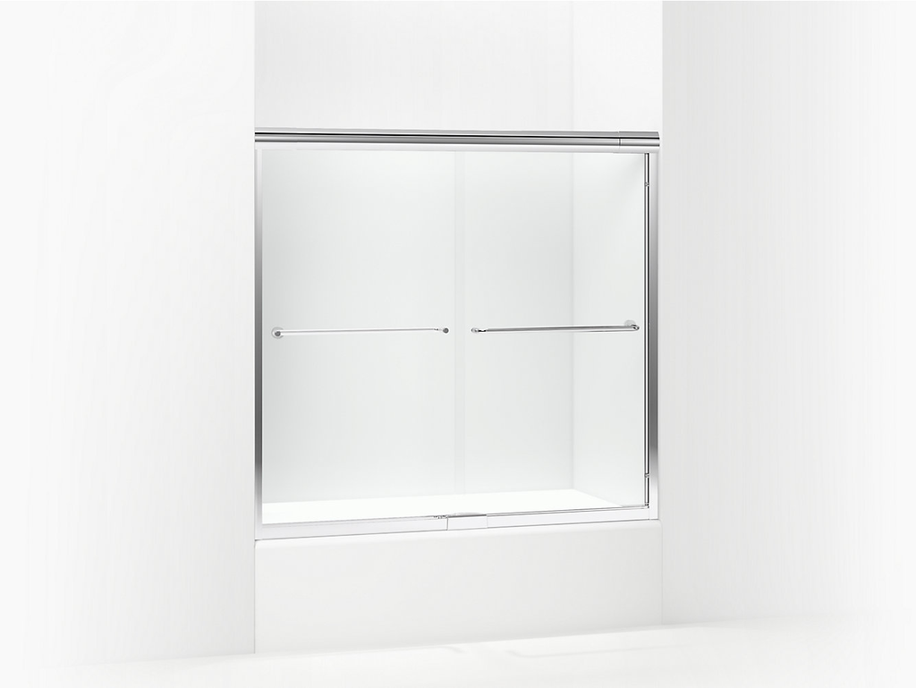 Finesse™ Quick Install™ Finesse™ Quick Install™ Frameless Sliding Bath Door 56"–57-1/2" W x 55-3/4" H
