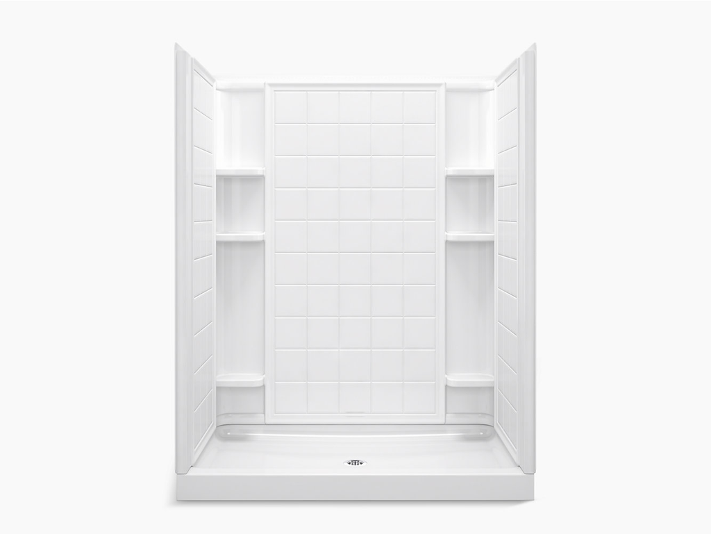Ensemble™ Series 7213, 60" x 34" x 75-3/4" Shower Stall With Aging in Place Backerboards