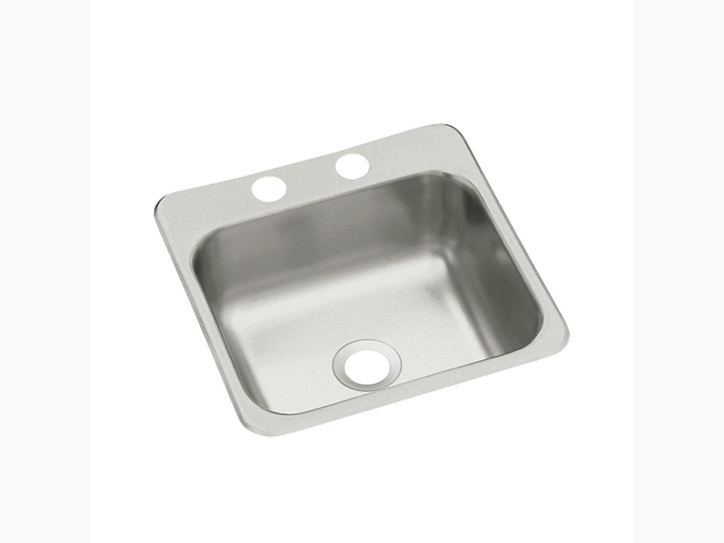 Top-Mount Bar/Kitchen Sink, 15" x 15" x 5-1/2"