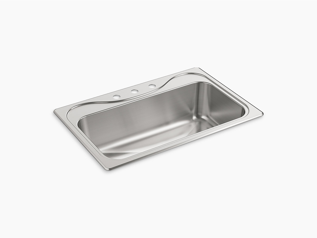 Southhaven® X Top-Mount Single-Bowl Kitchen Sink, 33" x 22" x 9-1/4"
