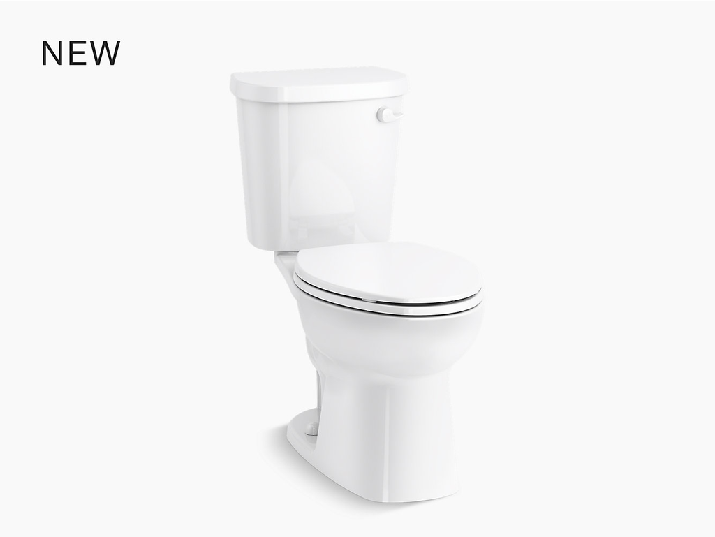Valton™ two-piece elongated 1.28 gpf toilet with Pro Force® Plus flushing technology and right-hand trip lever, seat not included