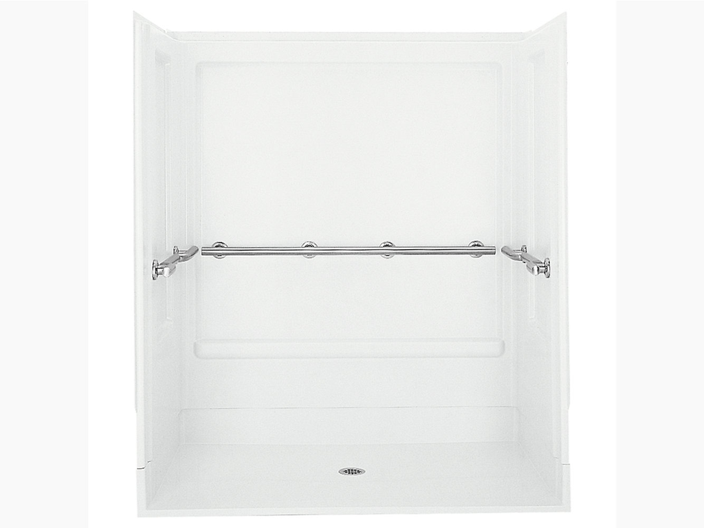 OC-S-63Â Series 6206, 63-1/4" x 39-3/8" x 72" Shower Stall With Grab Bars