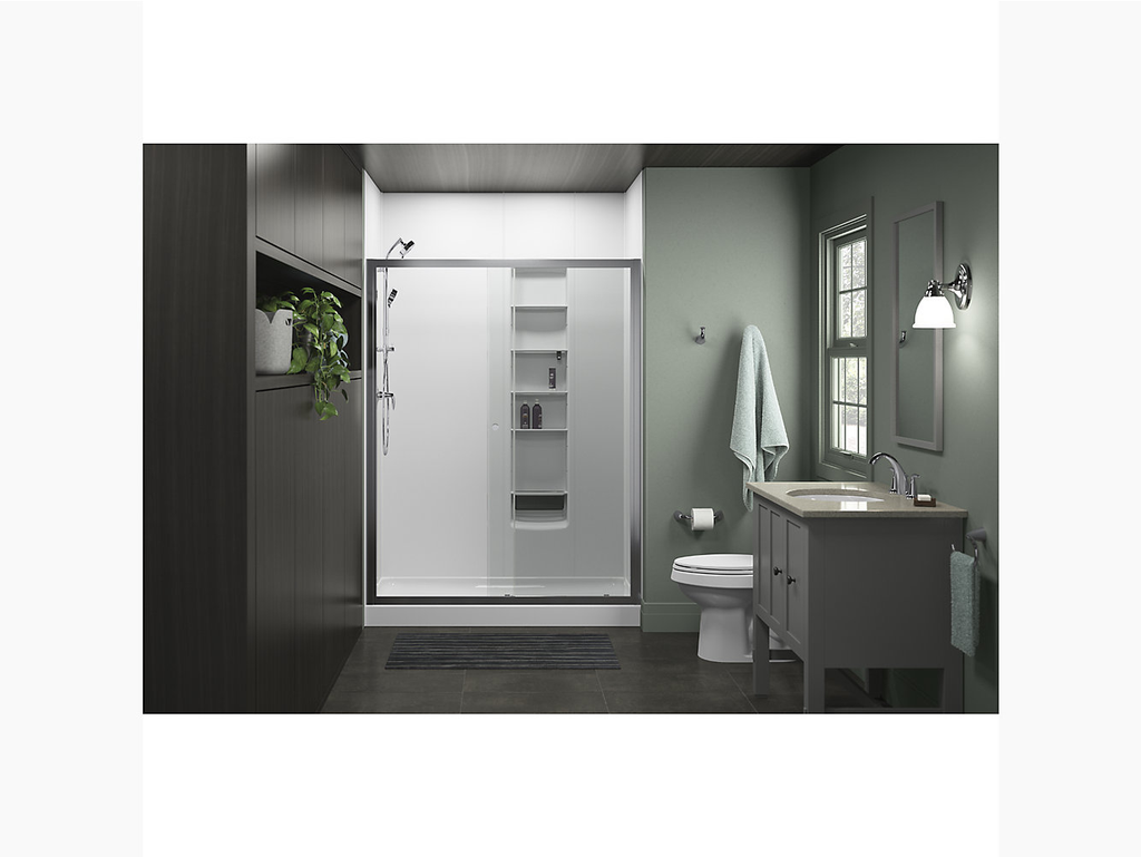 Whiston® frameless sliding shower door 60" x 74-7/8"
