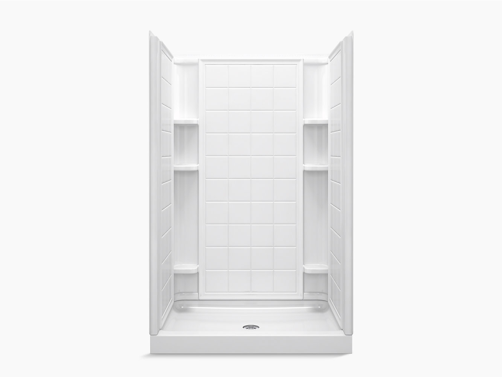 Ensemble™ Series 7212, 48" x 34" x 75-3/4" Shower Stall With Aging in Place Backerboards