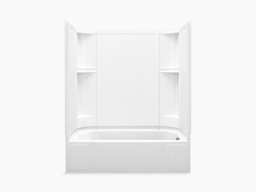 Accord® Accord® Series 7124, 60" x 30" x 72" Smooth Whirlpool Bath/Shower - Right-hand Drain