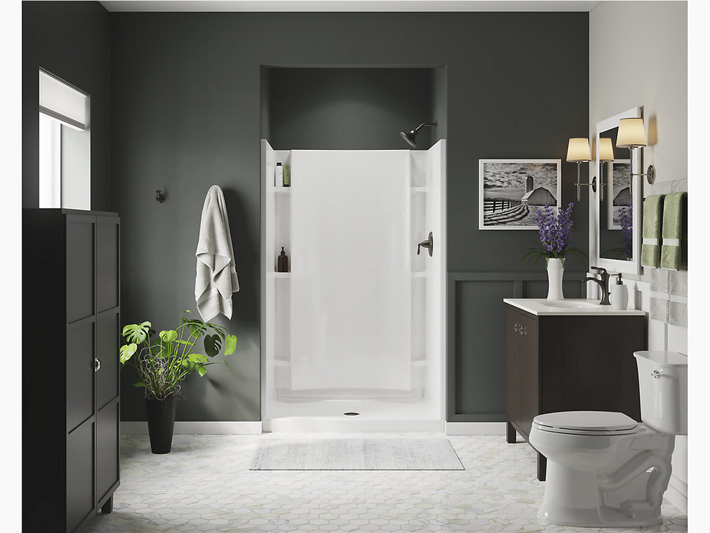 Accord® Series 7226, 48" x 36" x 75-3/4" Shower Stall With Aging in Place Backerboards