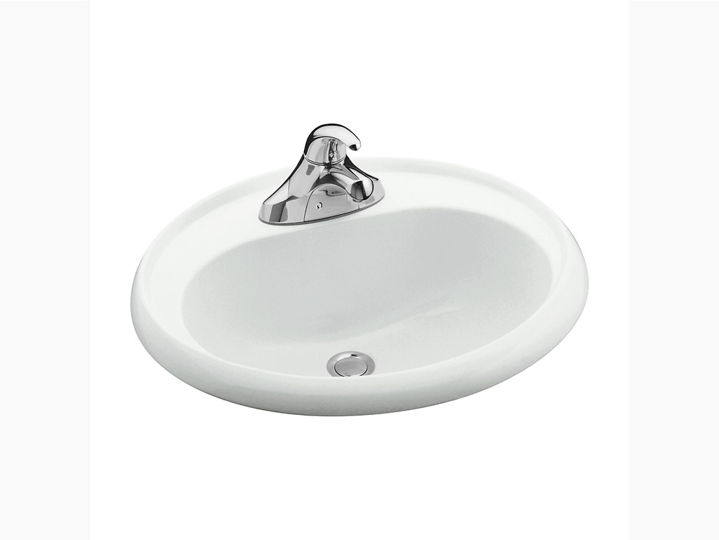 Oval Drop-In Bathroom Sink