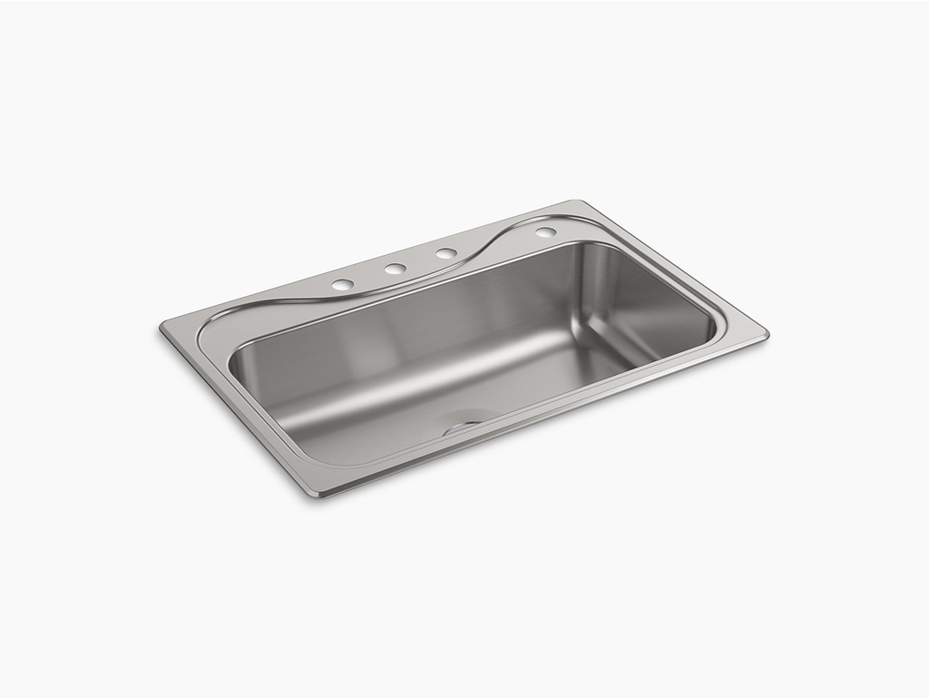 Southhaven® Top-Mount Single-Bowl Kitchen Sink, 33" x 22" x 8"- 40 pack
