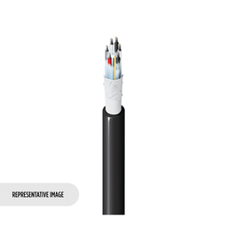 20 & 24 AWG, Composite Electronic Cable, 6 Conductor, Unshielded, Black7804R