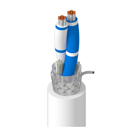 24 AWG, Multi-conductor Electronic Cable, 2 Conductor, Unshielded, Gray9841