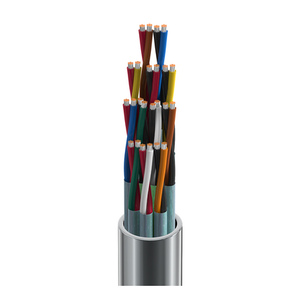 20 AWG, Multi-pair Electronic Cable, 24 Conductor, Aluminum foil/polyester tape, Gray9877