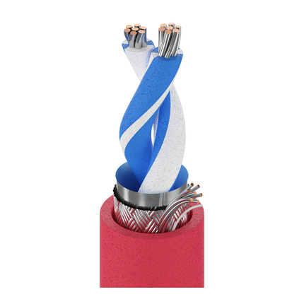24 AWG, Multi-conductor Electronic Cable, 2 Conductor, Unshielded, Red89841