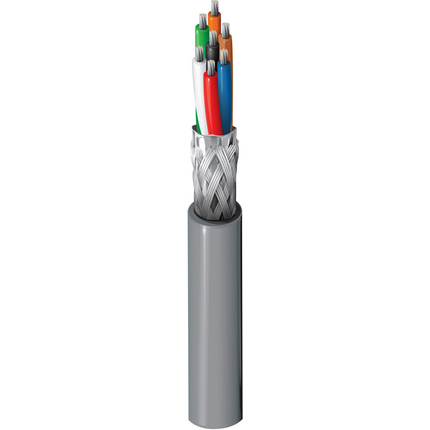 24 AWG, Multi-conductor Electronic Cable, 7 Conductor, Unshielded, Gray9612