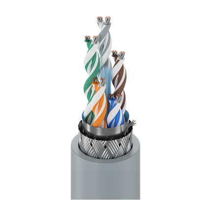 24 AWG, Multi-pair Electronic Cable, 10 Conductor, Unshielded, Gray8105