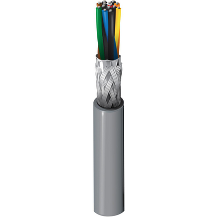 24 AWG, Multi-pair Electronic Cable, 14 Conductor, Unshielded, Gray8337