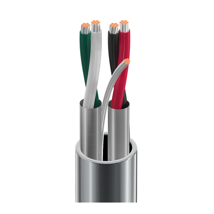 22 AWG, Multi-pair Electronic Cable, 4 Conductor, Gray