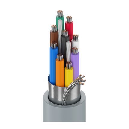 24 AWG, Multi-conductor Electronic Cable, 9 Conductor, Unshielded, Gray9539
