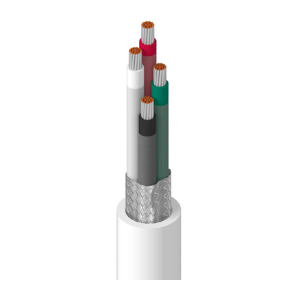 20 AWG, Multi-conductor Electronic Cable, 4 Conductor, Unshielded, WhiteClassics Low-Temp