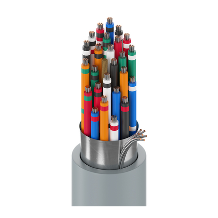 24 AWG, Multi-conductor Electronic Cable, 25 Conductor, Unshielded, Gray9543