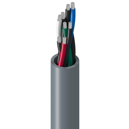 18 AWG, Multi-pair Electronic Cable, 8 Conductor, Unshielded, Gray9157