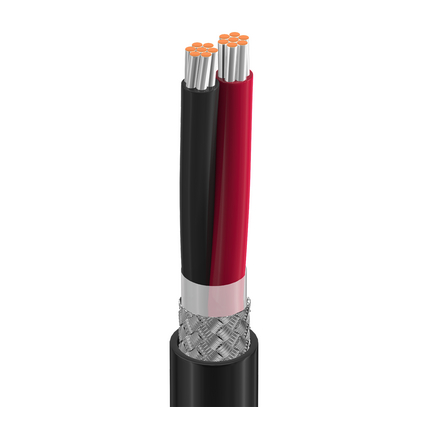 22 AWG, Multi-conductor Electronic Cable, 2 Conductor, Black8441