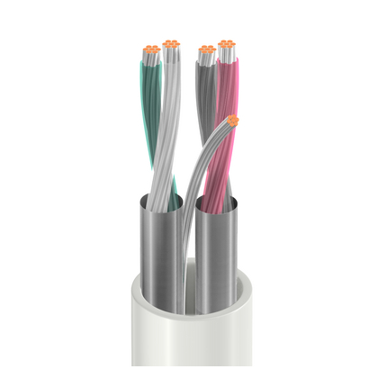 22 AWG, Multi-pair Electronic Cable, 4 Conductor, Aluminum foil/polyester tape, Natural82723