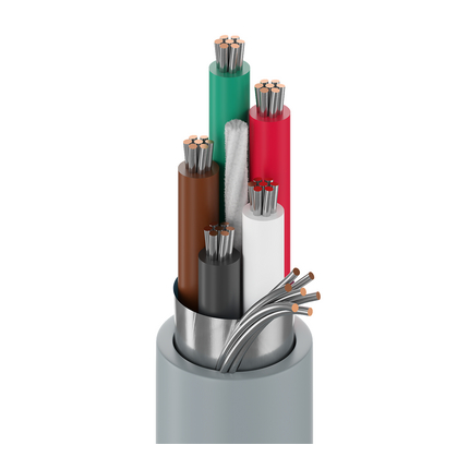 24 AWG, Multi-conductor Electronic Cable, 5 Conductor, Unshielded, Gray9535
