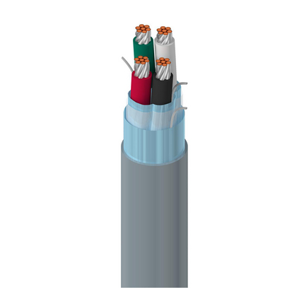22 AWG, Multi-pair Electronic Cable, 4 Conductor, Gray8728